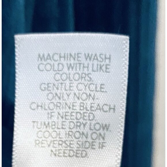 J Jill Top Womens Large Teal Blue Ribbed Velour V Neck Boxy Comfy Loungewear - Picture 6 of 7